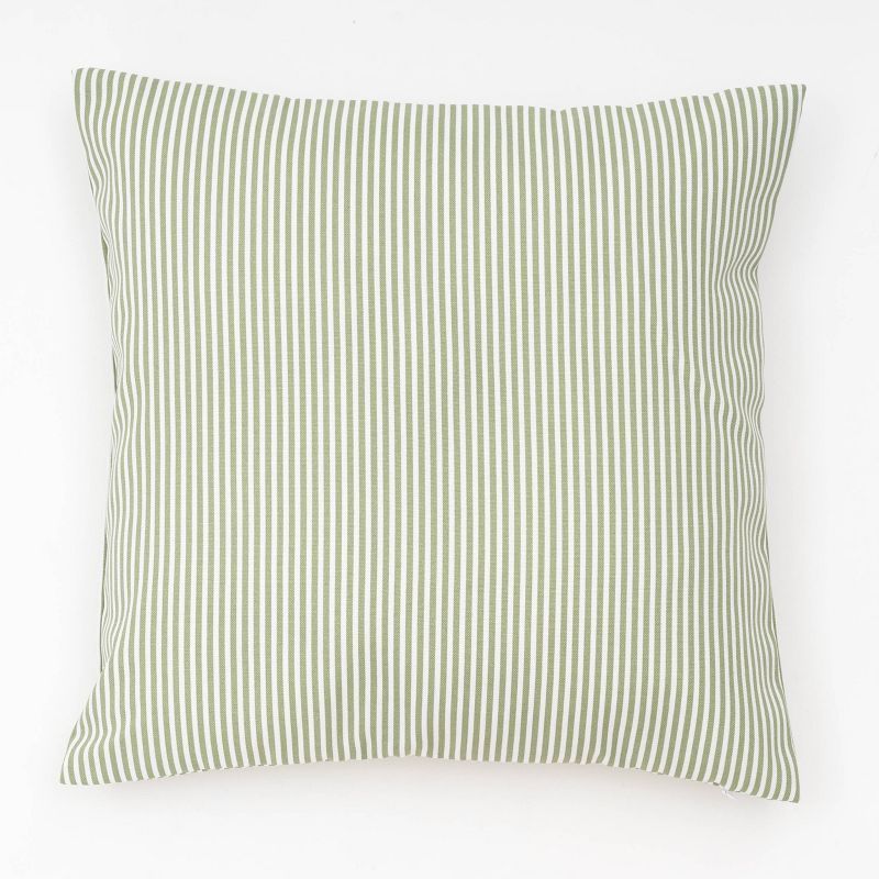 18"x18" Biscay Striped Indoor/Outdoor Square Throw Pillow - freshmint | Target