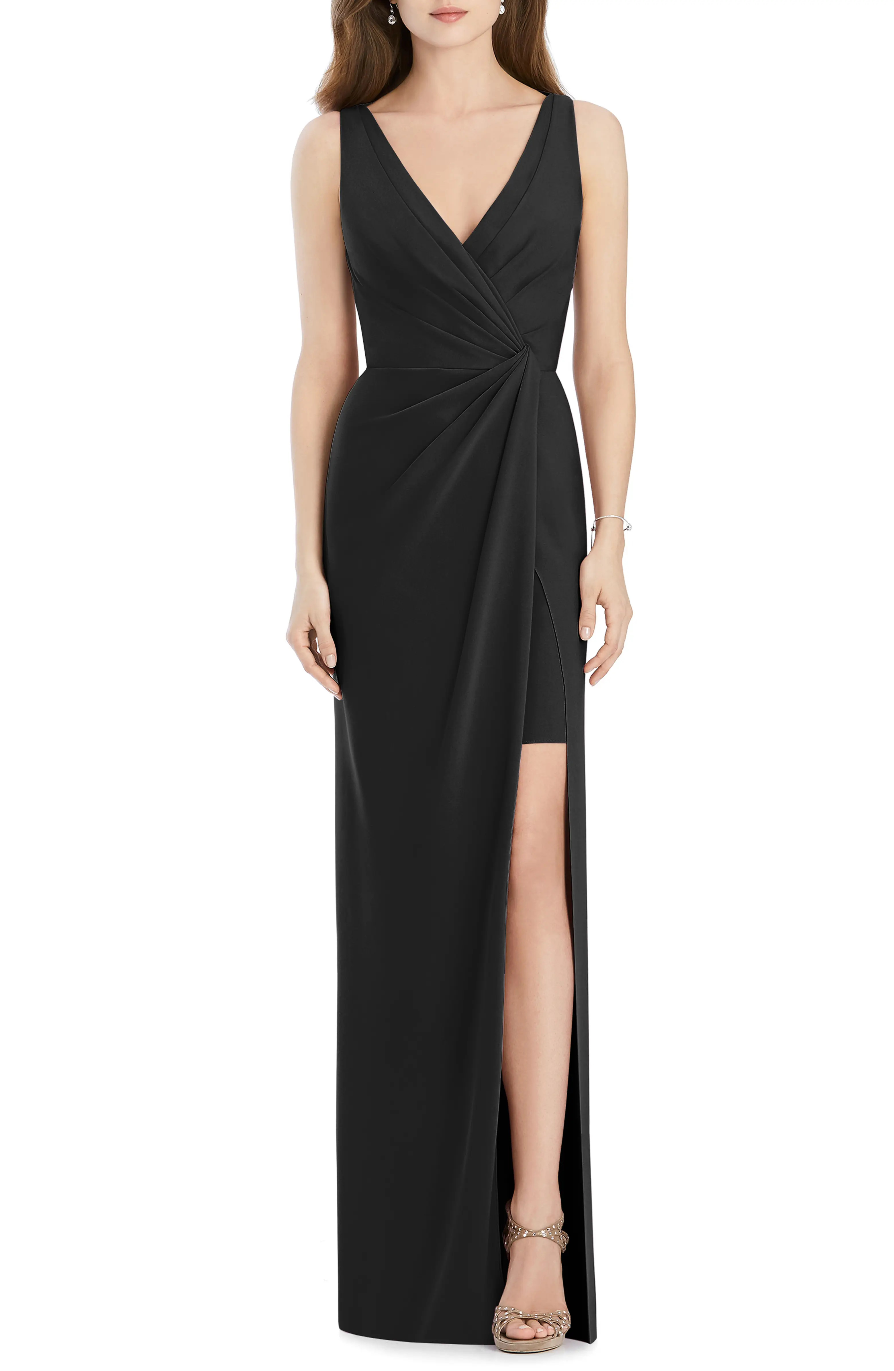 Crepe Column Gown | Nordstrom