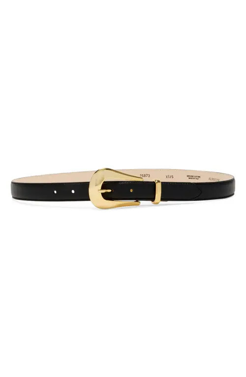 AUREUM No. 17 Suede Belt in Black/Gold at Nordstrom, Size X-Small | Nordstrom