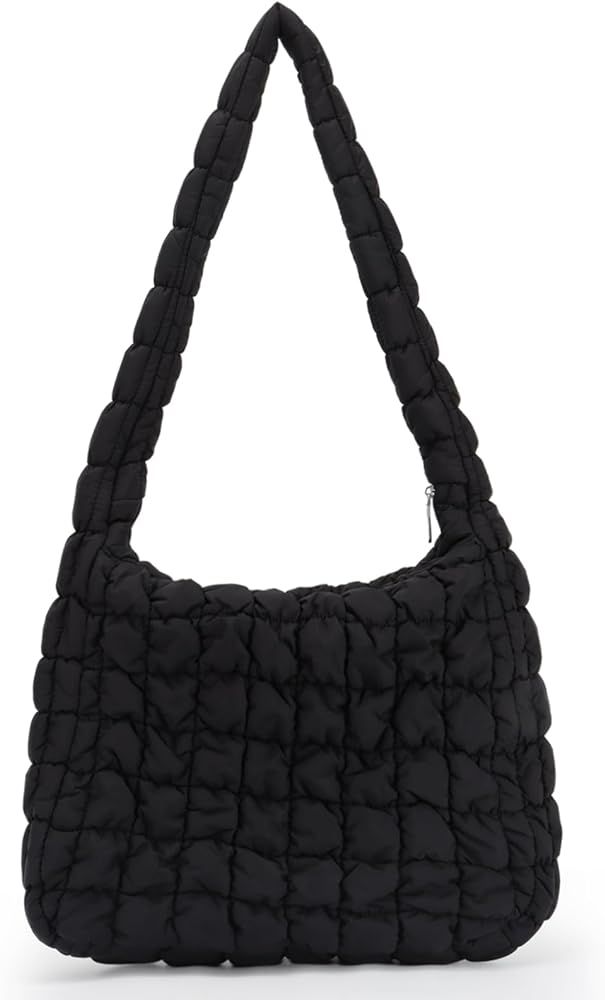 GOKTOW Puffer Quilted Carryall Bag,Quilted Shoulder Bag,Puffy Tote Bag Purse,Large Nylon Hobo Ha... | Amazon (US)