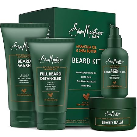 SheaMoisture Beard Kit for Men, Beard Wash, Beard Balm, Beard Oil, Beard Conditioner, Complete Be... | Amazon (US)