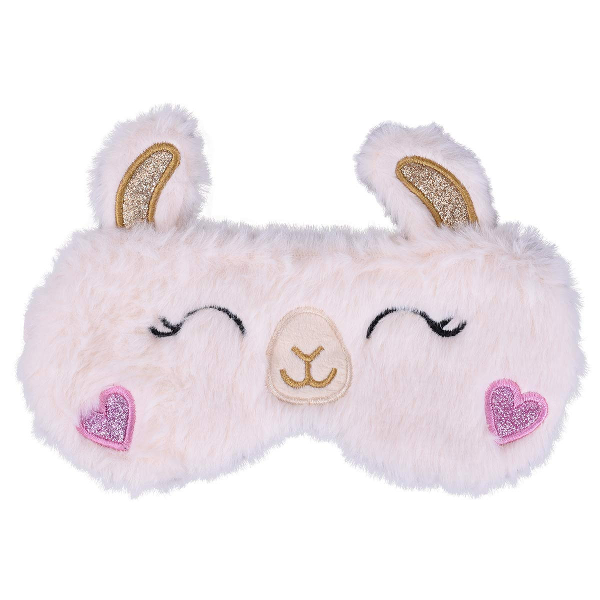 Cute Alpaca Sleeping Mask, Soft Fluffy Plush Blindfold Funny Novelty Animal Sleep Mask Eye Cover ... | Amazon (US)