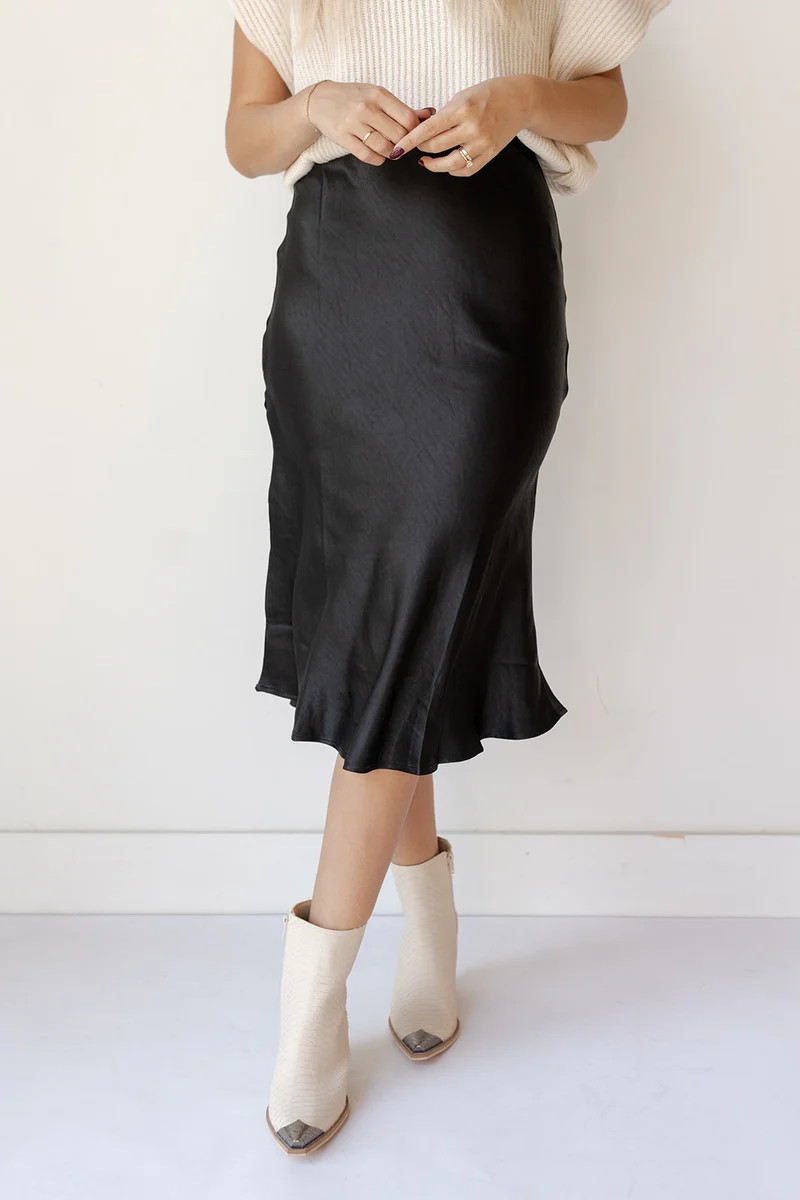 alexia silk satin skirt | mode