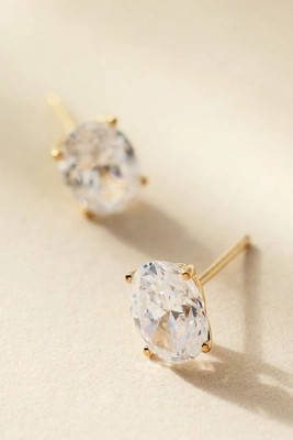 NADRI Modern Love Large Oval Crystal Stud Earrings | Anthropologie (US)
