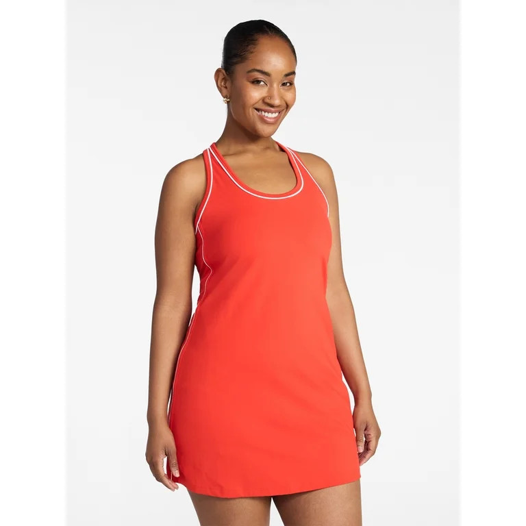Avia Women's Piped Trim Active Dress, Sizes XS-XXXL | Walmart (US)
