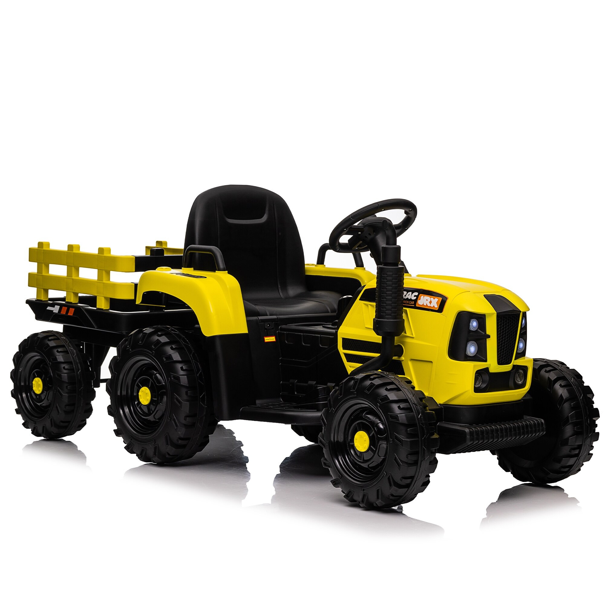 Kids Toys Car Electric Tractor Toy W/Remote Control,Power Display,LED light,Yellow | Bed Bath & Beyond