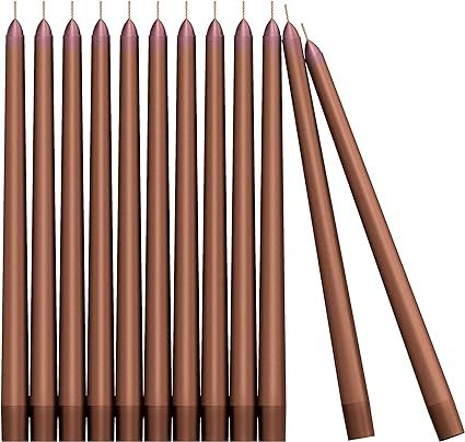 CANDWAX 10 inch Taper Candle Sticks Long Burning Set of 12 - Dripless Dinner Candles for Table Lo... | Amazon (US)
