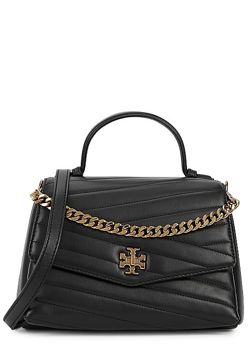 Kira black quilted leather top handle bag | Harvey Nichols (Global)