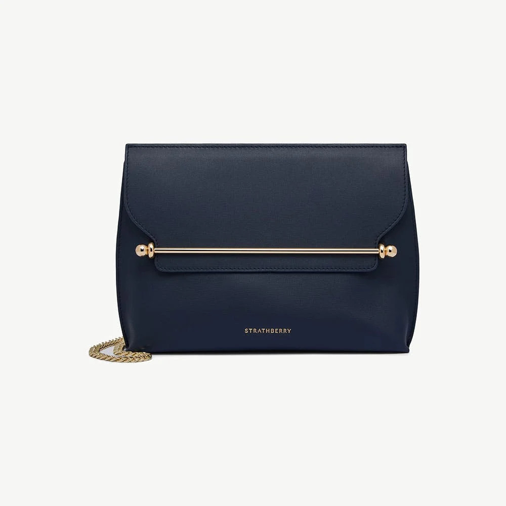 Strathberry - Stylist - Crossbody Leather Clutch - Blue / Navy | Strathberry