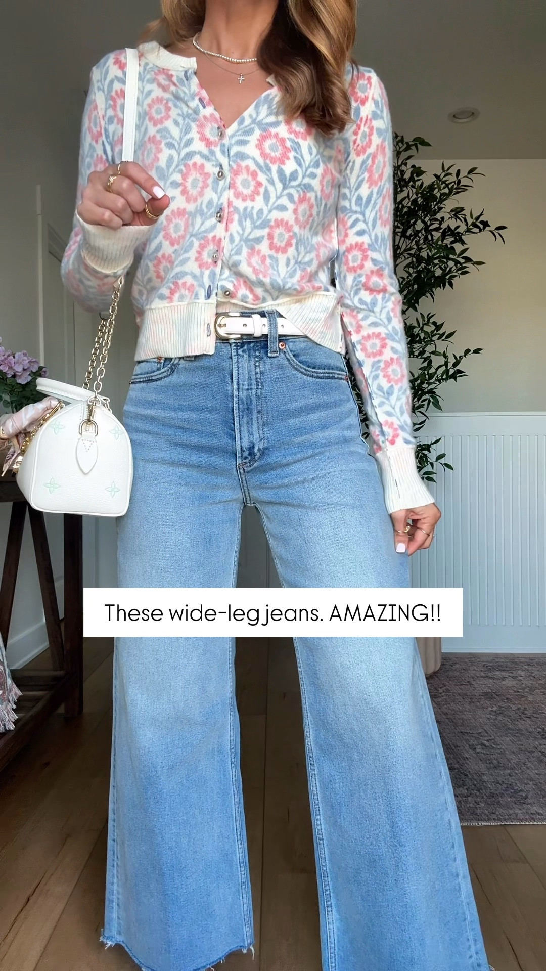 New pistols wide leg crop jeans in 24 regular - I did regular length since these are a crop style. Spring outfit. Elevated casual outfit. Mom outfit. Every day outfit. Free People cardigan in XS. Gucci horsebit ballet mules are TTS.

#LTKPetite #LTKdayinmylife #LTKootd