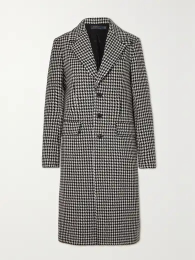 Preston houndstooth recycled wool-blend coat | NET-A-PORTER (US)