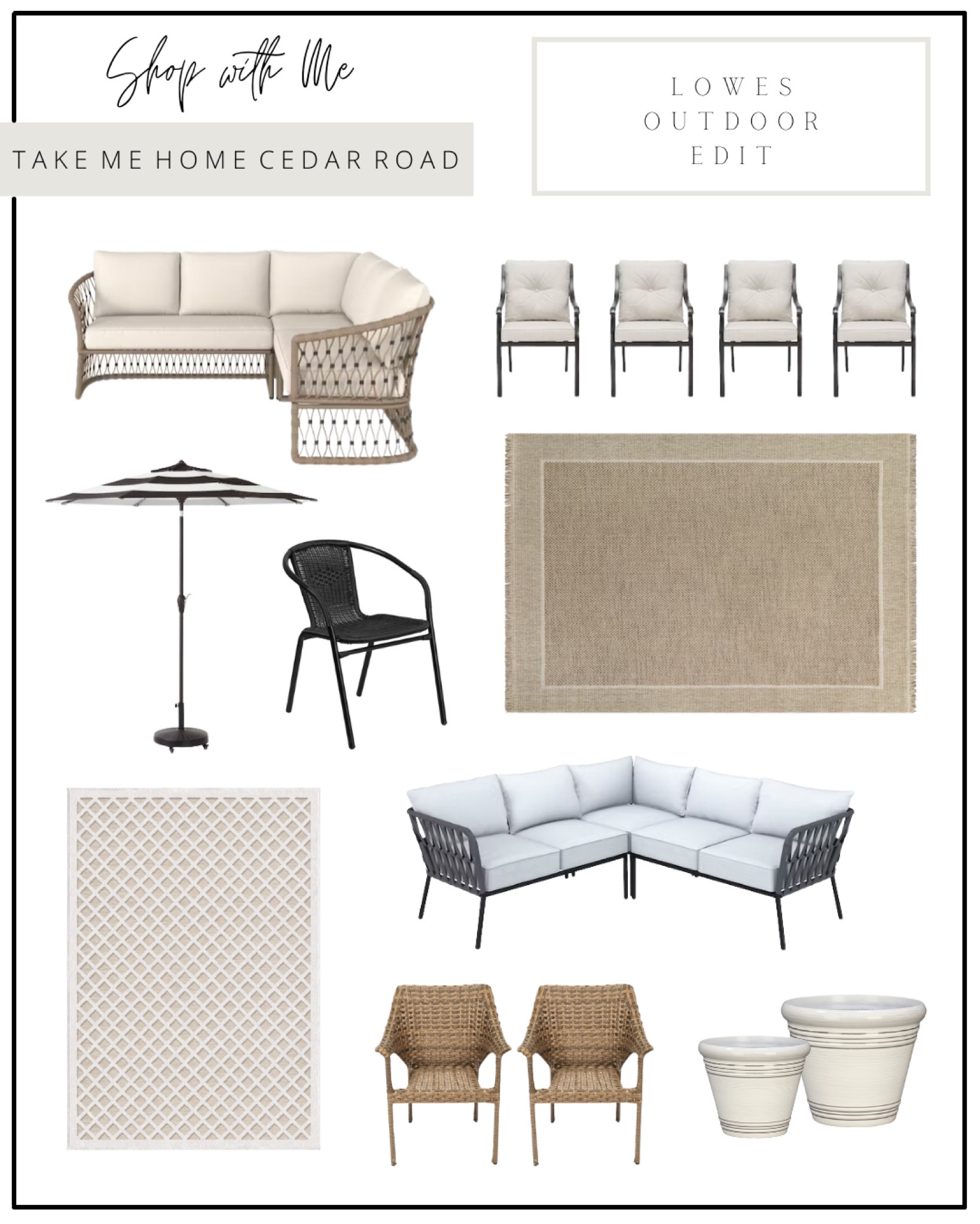 Springfest Outdoor Deals at Lowe’s! #ad #Springfest #LowesPartner


Outdoor furniture, patio furniture, outdoor sectional, outdoor dining chairs, patio chairs, outdoor rug, woven chair, umbrella, black dining chair, patio dining chair, planter, large planter, container garden, planter set, outdoor decor, patio decor 

#LTKSeasonal #LTKunder100 #LTKsalealert