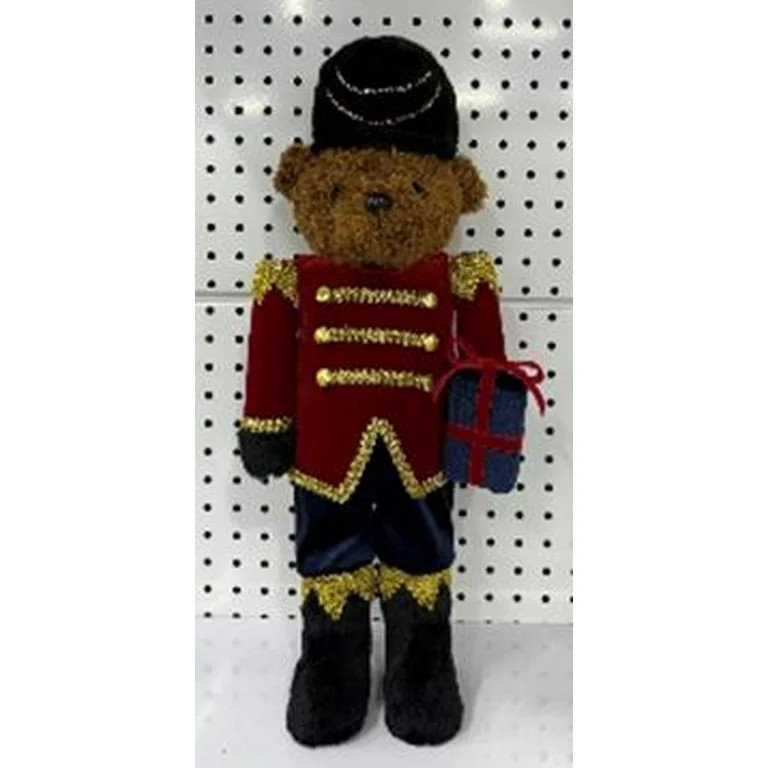 Red Bear Nutcracker Christmas Tabletop Decoration, 19 in, by Holiday Time | Walmart (US)