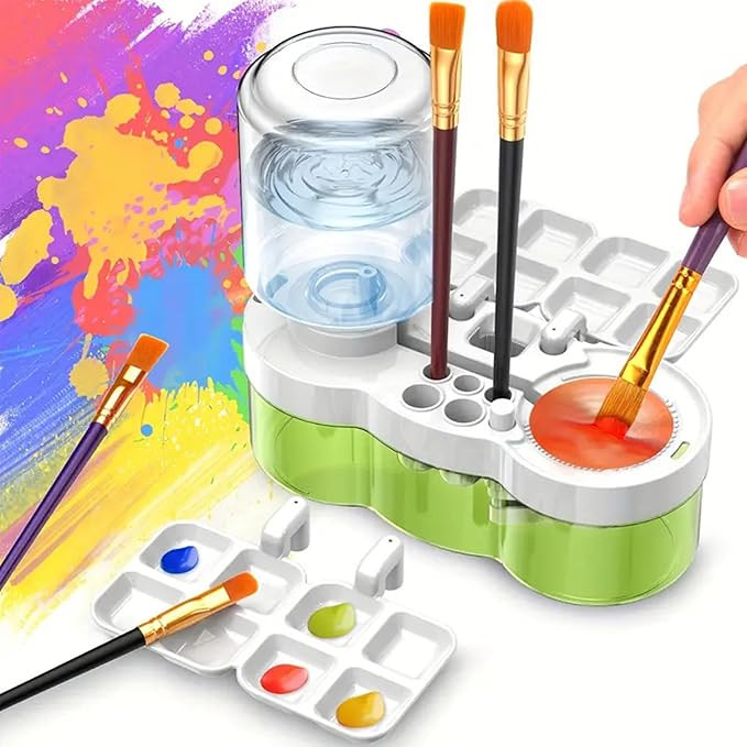 2025 Upgraded Paint Brush Cleaner Tool – All-in-One Paint Brush Washer, Rinse Cup, Holder, and ... | Amazon (US)