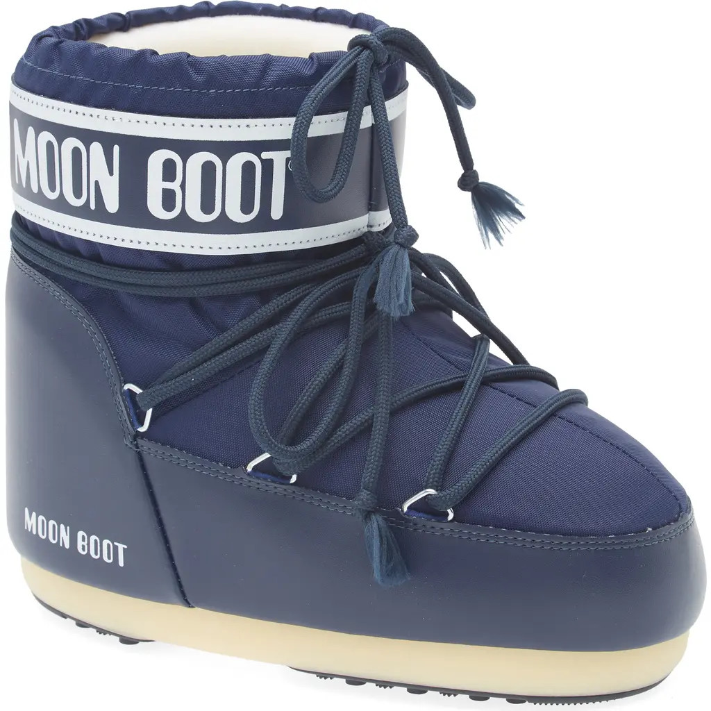 Moon Boot® Icon Low Water Repellent Nylon Boot in Blue at Nordstrom, Size 36 | Nordstrom