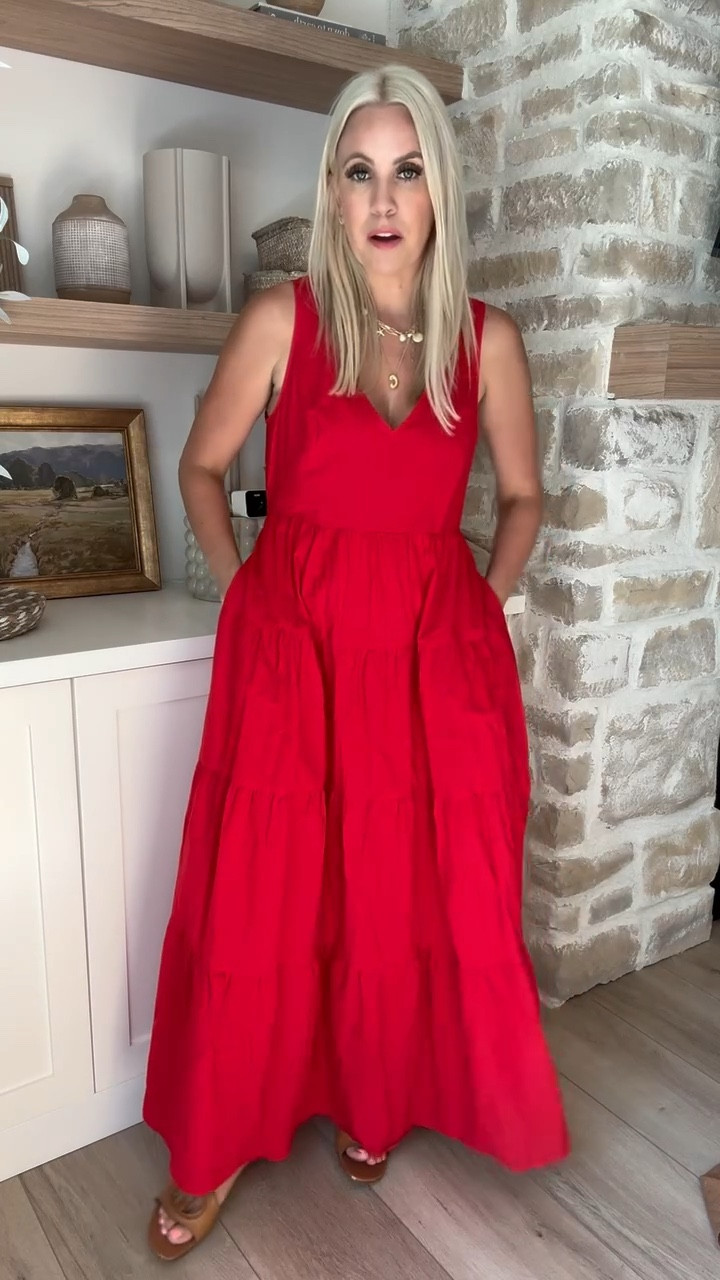 Red keeps catching my eye this summer! This dress from target is a win! I’m wearing a size medium and love the fit! It would be so cute paired with a denim jacket for the fall! 

#LTKStyleTip #LTKFindsUnder50 #LTKFindsUnder100