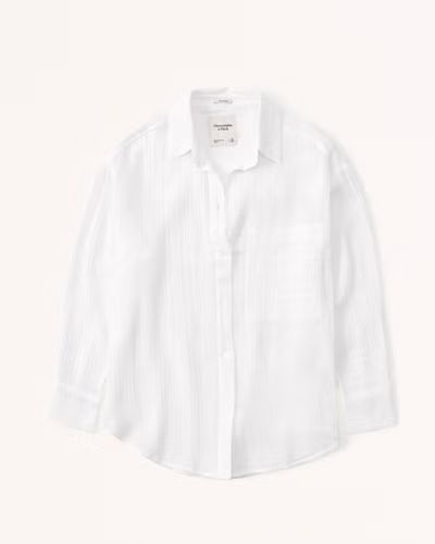 Oversized Gauzy Coverup Top | Abercrombie & Fitch (US)