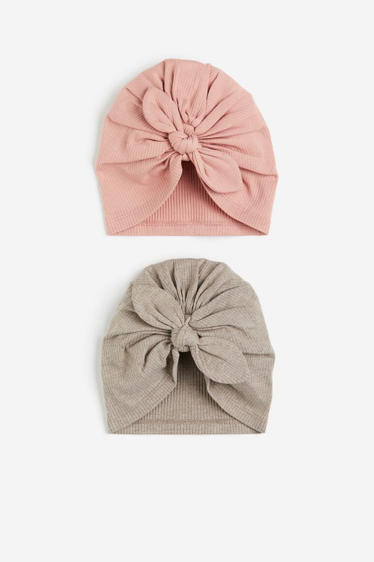 2-pack Knot-detail Hats | H&M (US + CA)