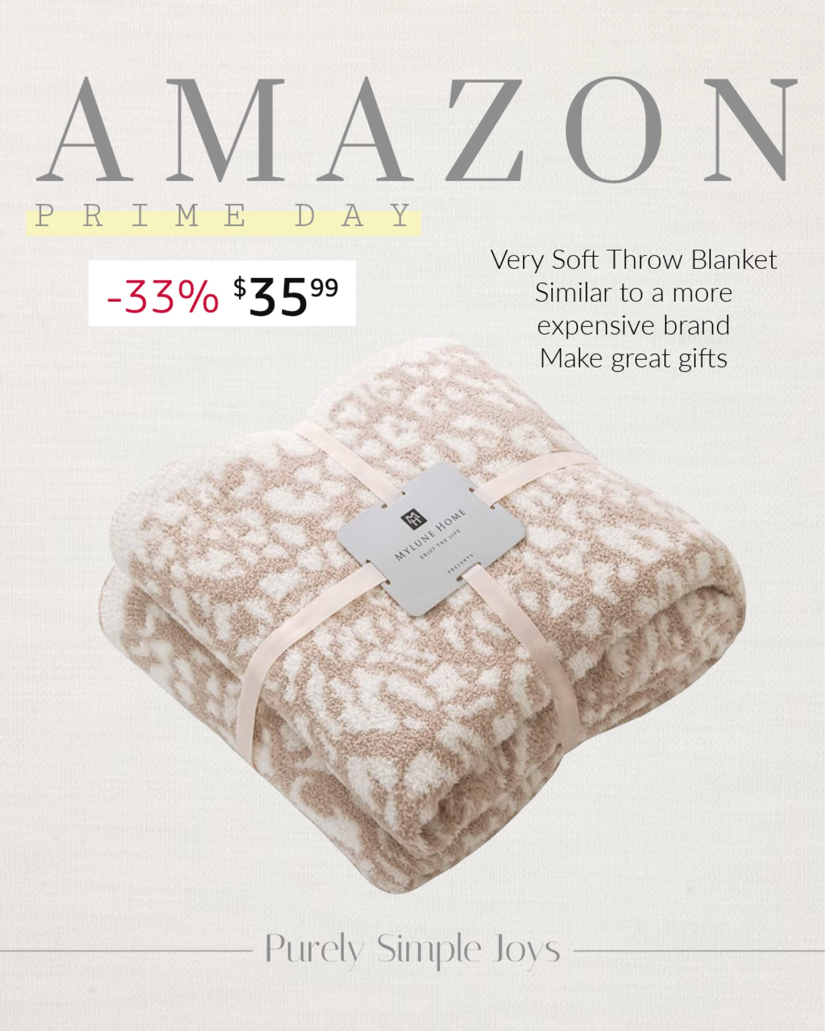 ⭐️ AMAZON EARLY PRIME DAY DEALS
Soft plush throw blanket 
Barefoot Dreams dupe blanket 

#LTKhome #LTKsalealert #LTKxPrimeDay