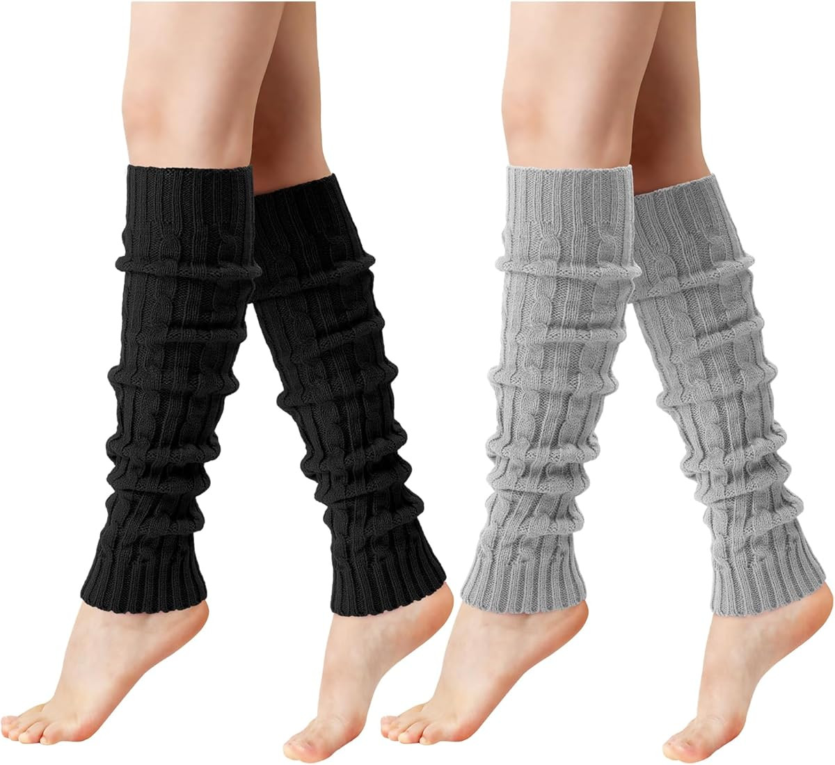 Pleneal Leg Warmers for Women - 1/2/3 Pairs Fashion Cable Knit Warm Leg Warmers 80s Accessories f... | Amazon (US)