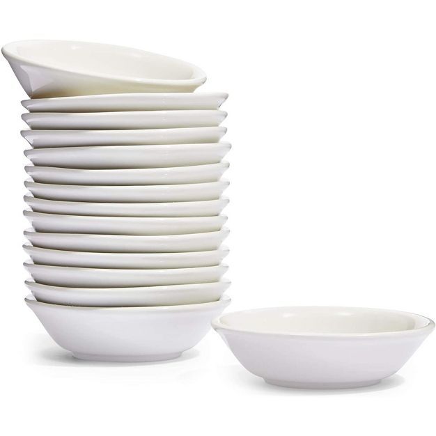 Juvale 15 Pack Small White Ceramic Dipping Bowls for Sauce, Restaurants, Bars, Sushi,  Kitchen, 3... | Target