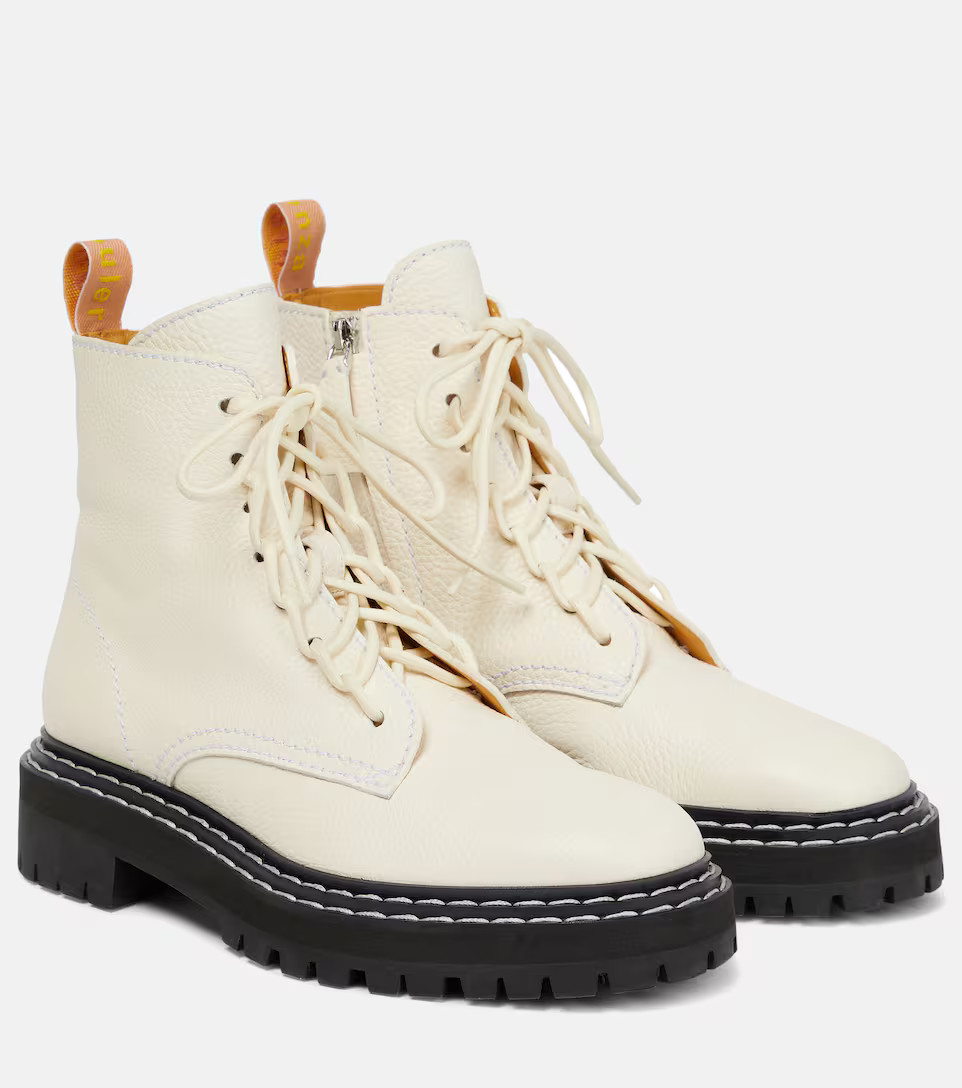 Leather lace-up ankle boots | Mytheresa (US/CA)