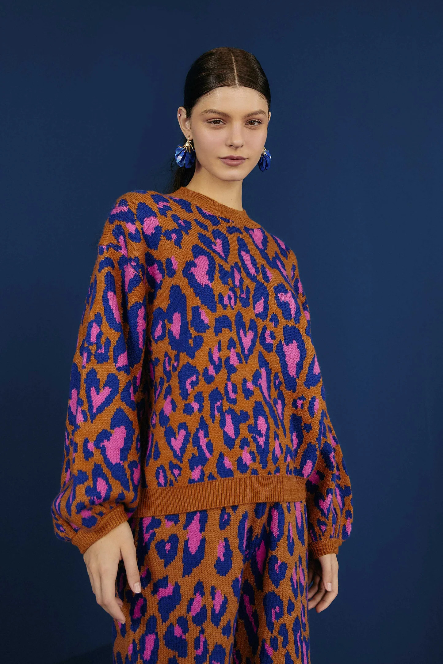 Caramel Leopard Pop Sweater | FarmRio (US)