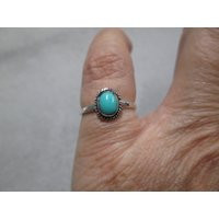 Dainty 925 Sterling Silver Turquoise Ring>Turquoise Ring, 925 Turquoise Ring, Minimalist, Midi Ring, Thumb Sterling, Southwestern Ring | Etsy (US)