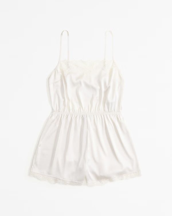 Women's Lace and Satin Romper | Women's Intimates & Sleepwear | Abercrombie.com | Abercrombie & Fitch (US)