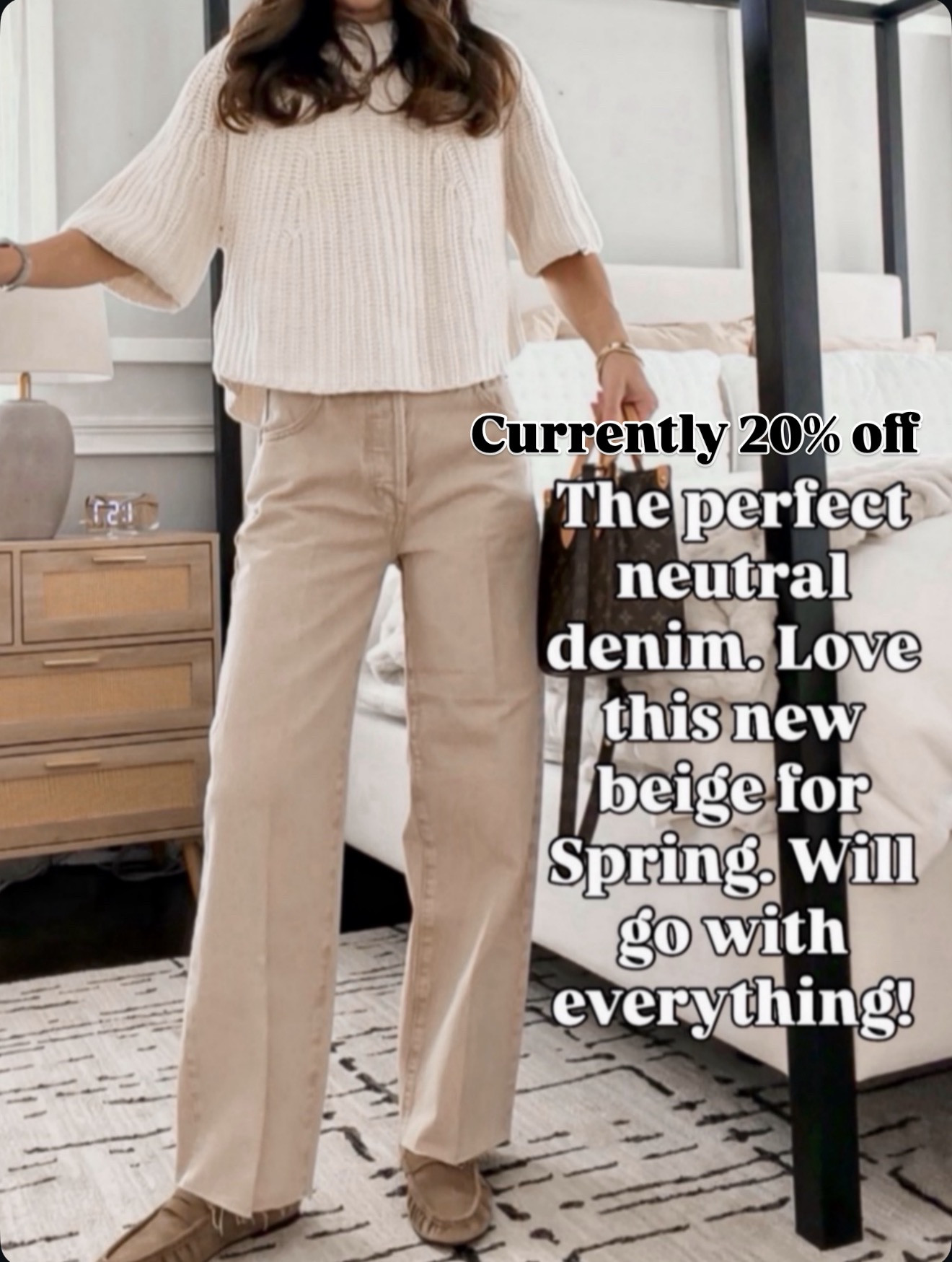 This neutral denim is about to go with your entire closet 🤍 🔗⬇️ wearing size 24 

#LTKOver40 #LTKSeasonal #LTKootd