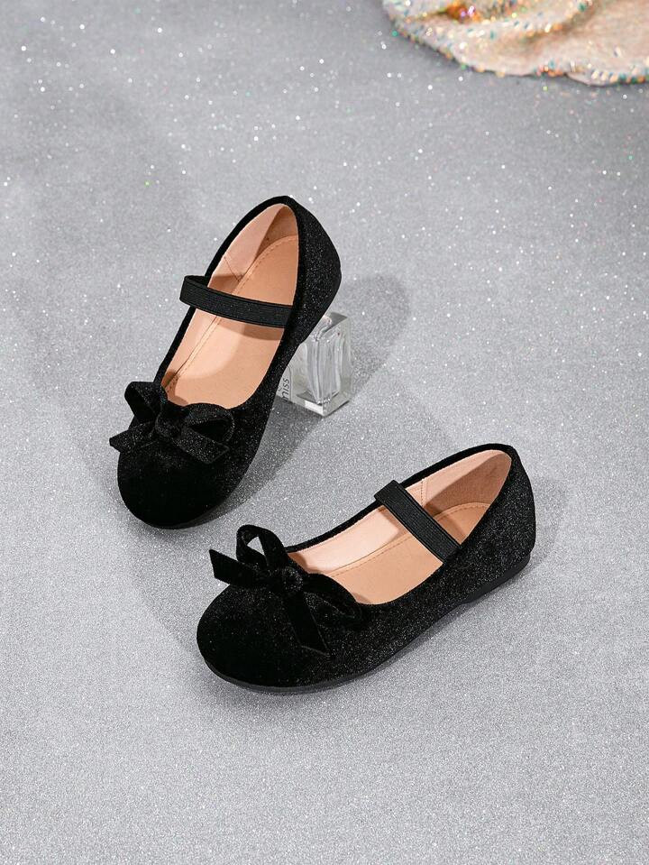 1 Pair Stylish All-Season Black Bowknot Decor Mary Jane Flat Shoes | SHEIN
