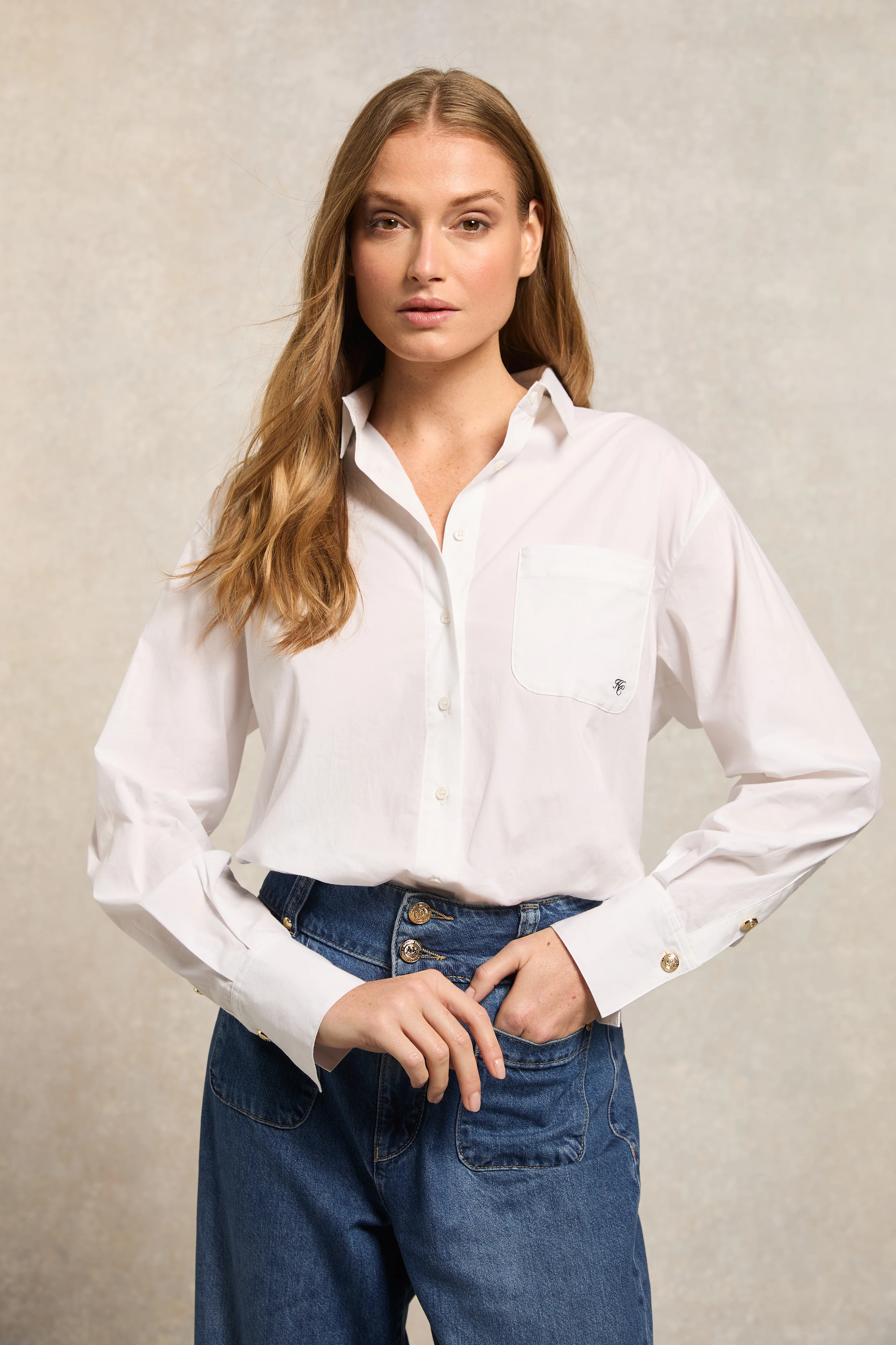 Eleanor Shirt (White) | Holland Cooper