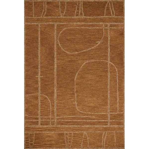 Barrow BAR-03 Clay/Natural Wool Hand-Tufted Area Rug | Rugs Direct