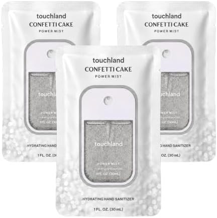 Touchland Confetti Cake Hydrating Hand Sanitizer Spray, 3 Pack Travel Size | Amazon (US)