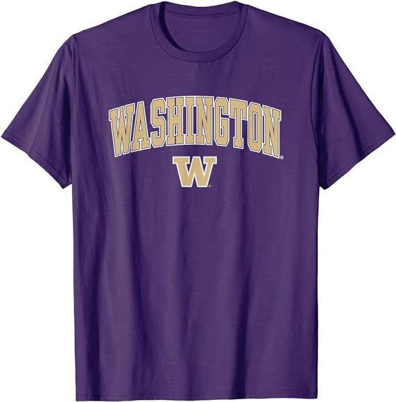Washington Huskies Arch Over Purple Officially Licensed T-Shirt | Amazon (US)