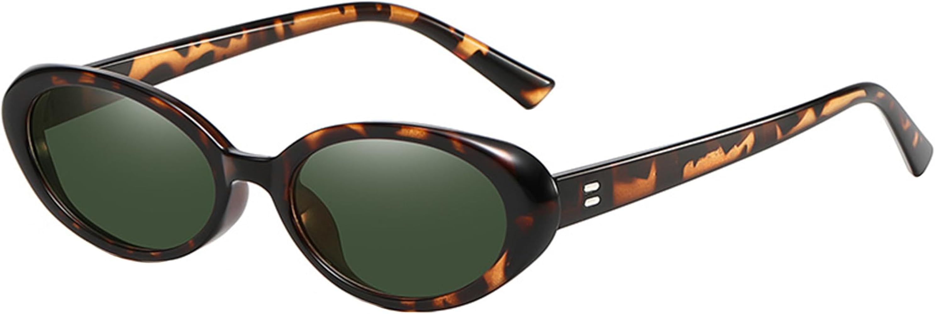 Teumire Retro Oval Sunglasses for Women Men 90s Style Vintage Small Sun Glasses UV400 Protection ... | Amazon (US)