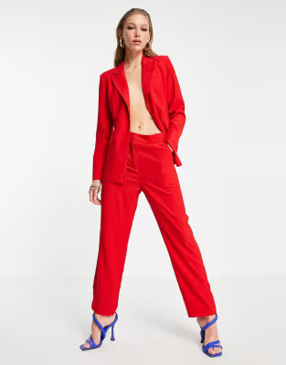 Extro & Vert - Pantalon droit - Rouge vif | ASOS (Global)