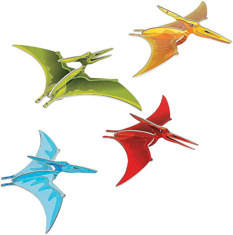 Dino mite Flying Pterodactyl Hanging Decor - Set of 4 - Dinosaur Party Supplies | Amazon (US)