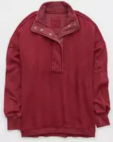 Aerie Getaway Quarter Snap Sweatshirt | Aerie