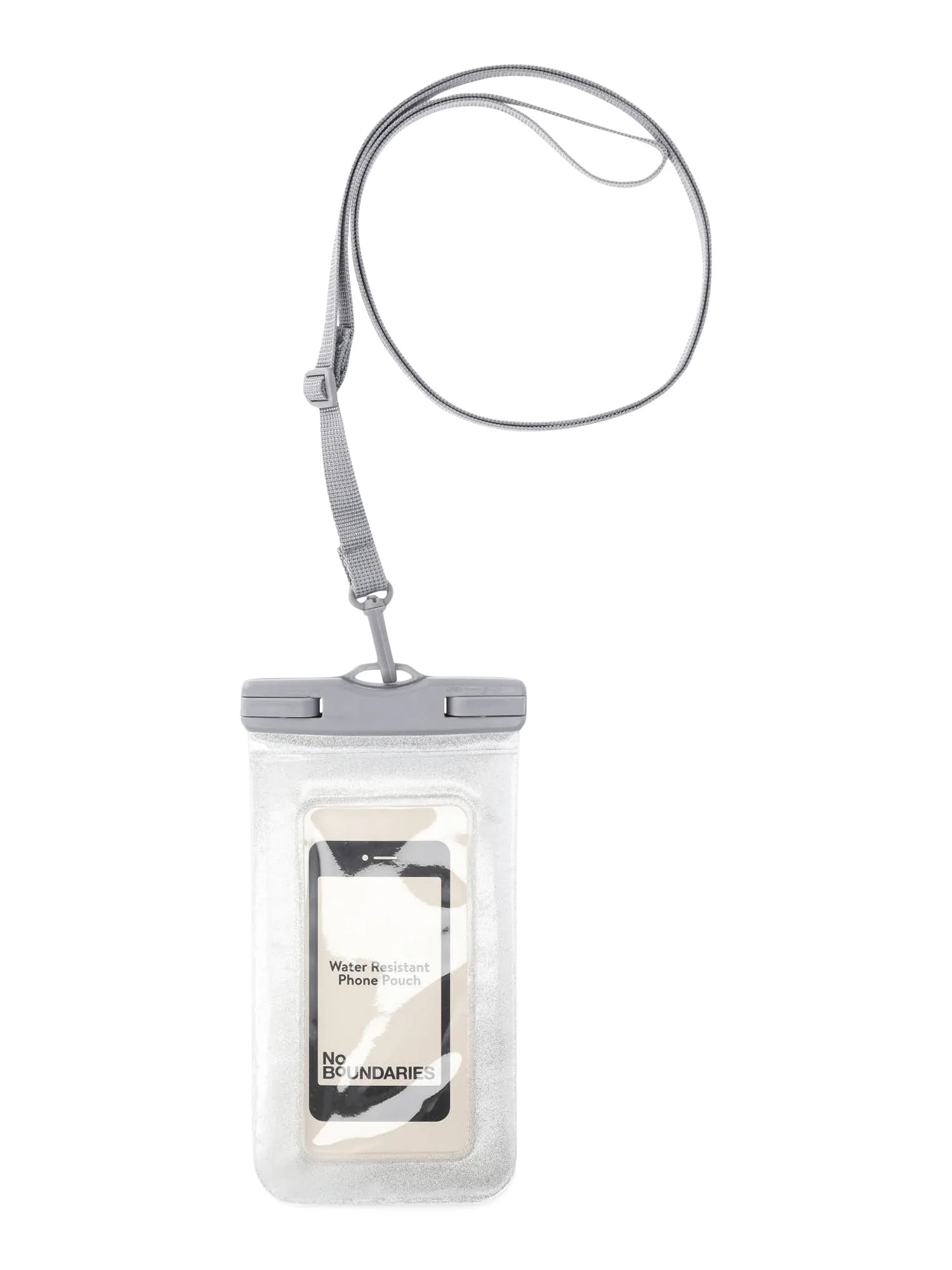 No Boundaries Water Resistant Cellie Pouch, Silver Glitter, Women’s | Walmart (US)