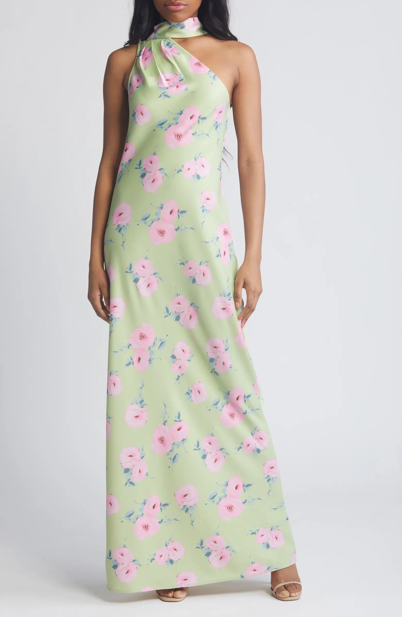The Avery Floral One-Shoulder Gown | Nordstrom
