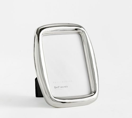 Chris Loves Julia Rounded Silver Frame | Pottery Barn (US)
