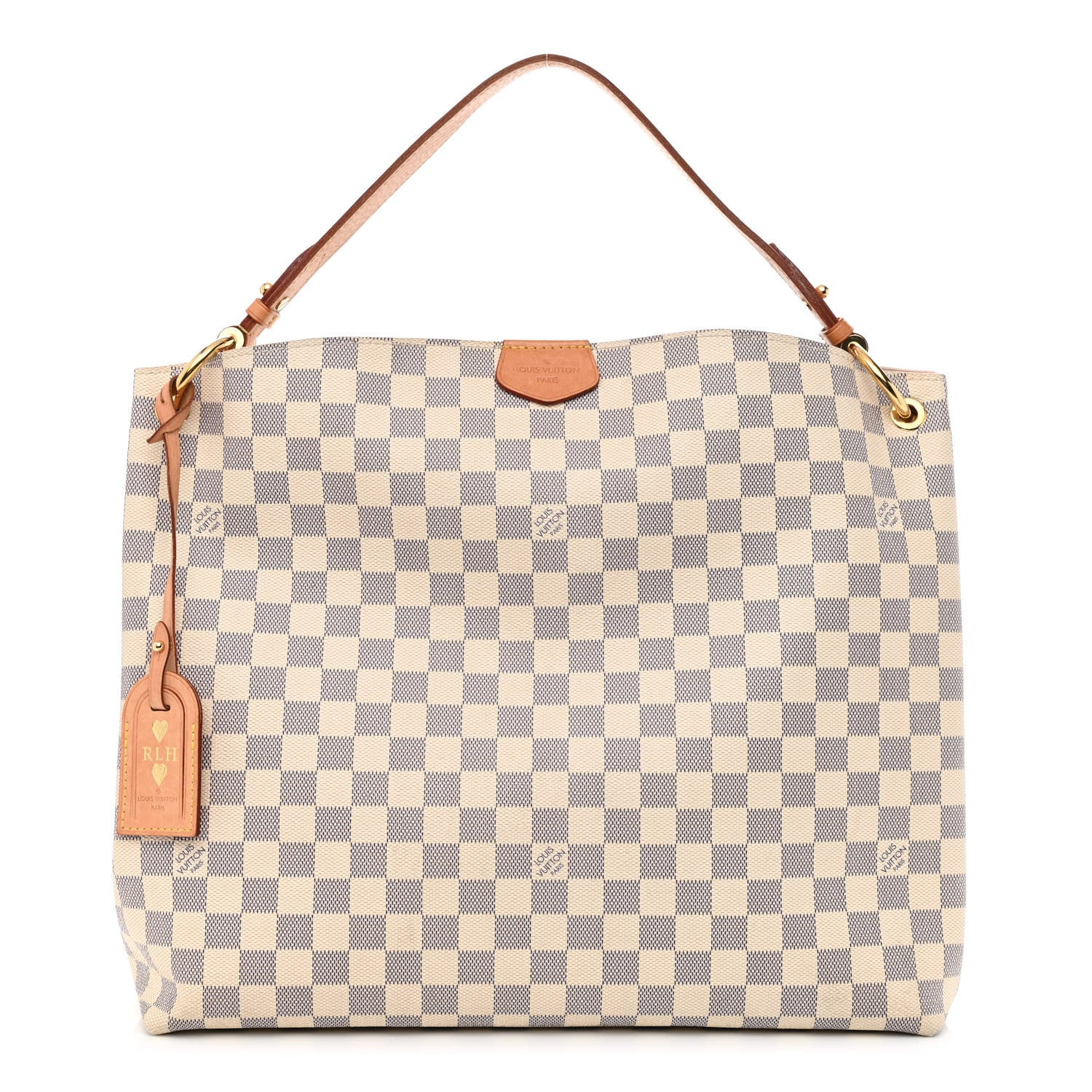 LOUIS VUITTON Damier Azur Graceful MM Rose Ballerine | FASHIONPHILE (US)