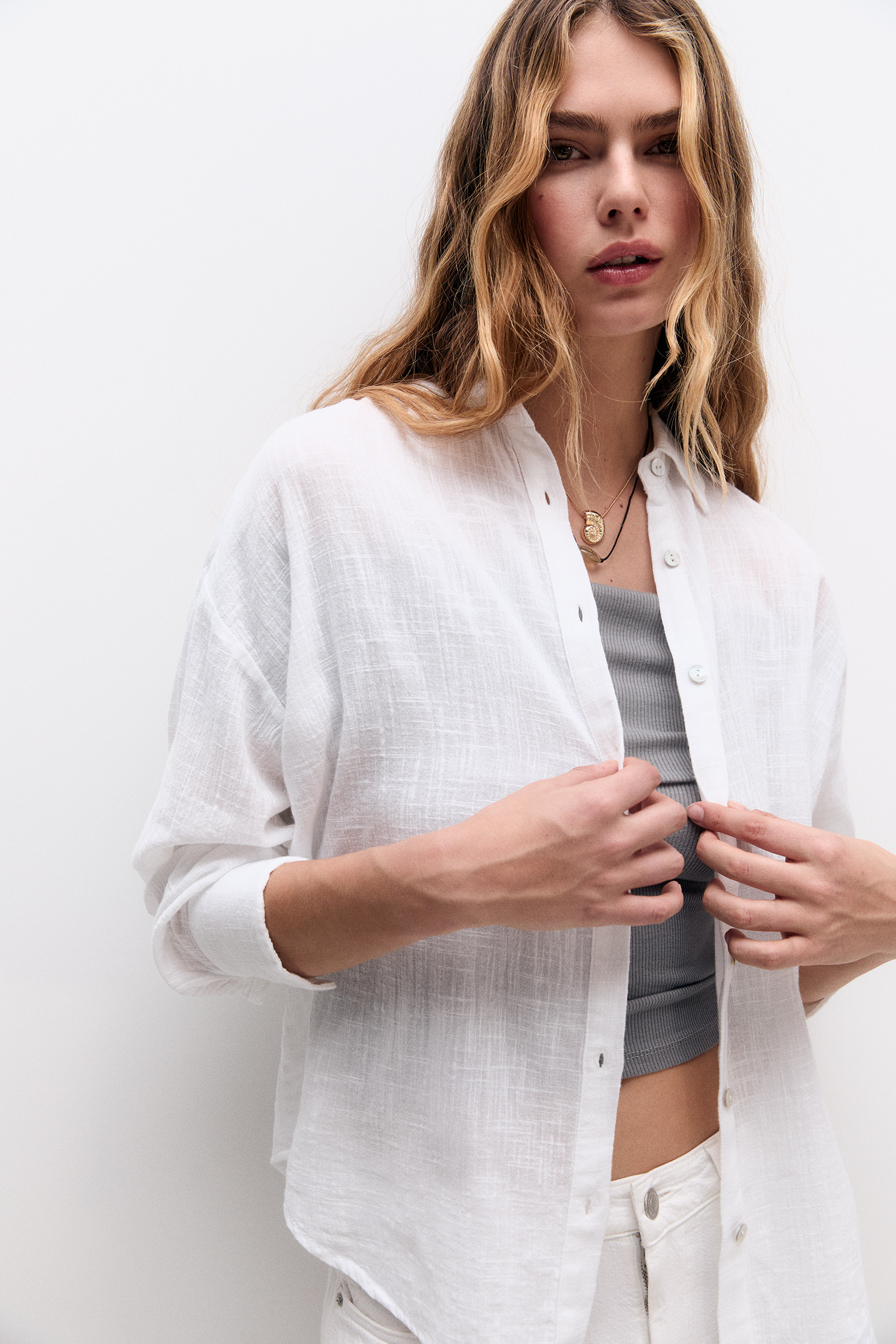 Rustic oversize shirt | PULL and BEAR UK