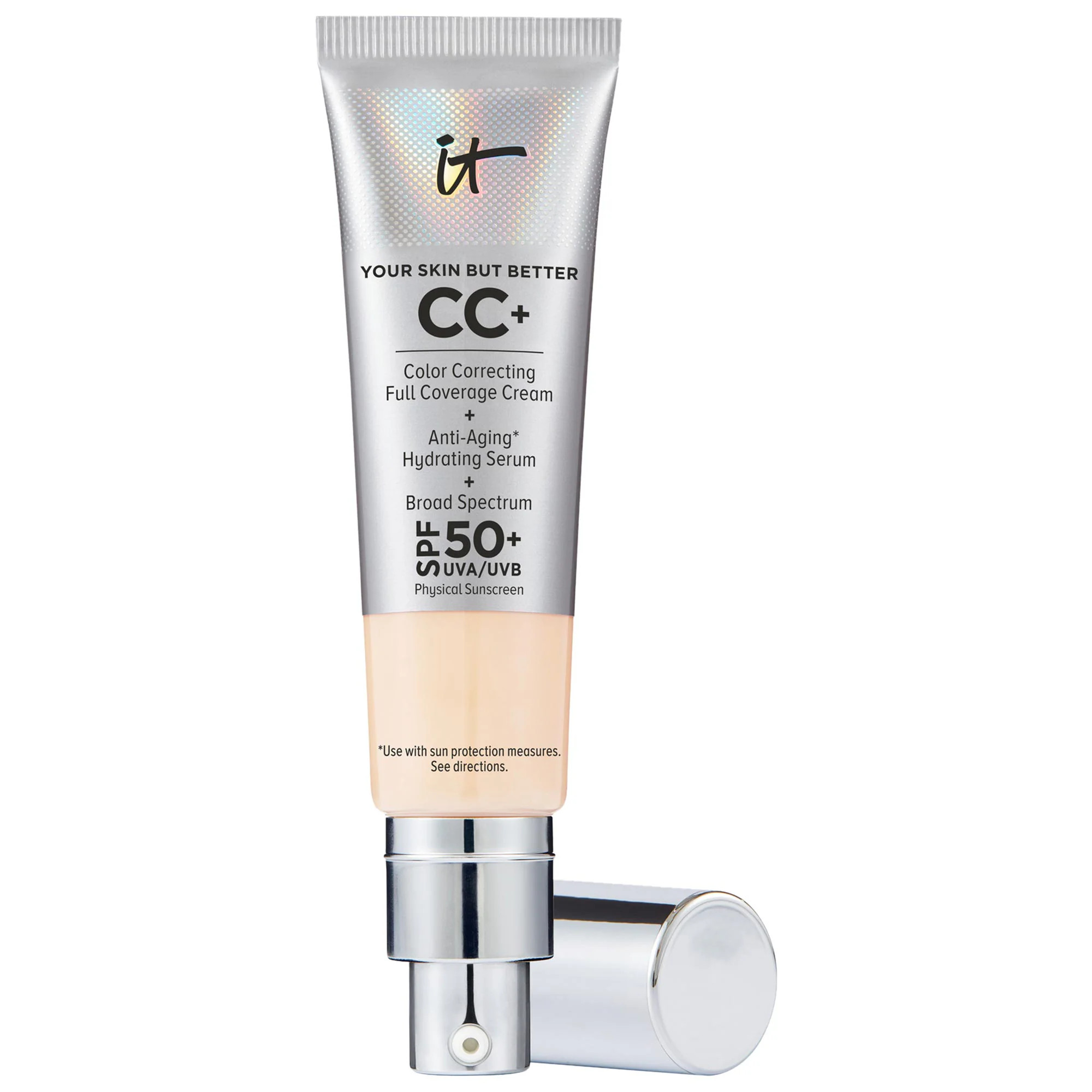 IT Cosmetics CC+ Cream Full Coverage Foundation with SPF 50+ Fair Light 1.08 oz/ 32 mL | Sephora (US)