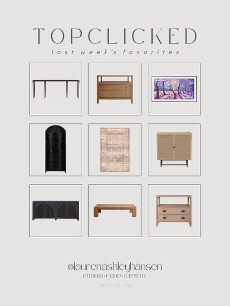 This week’s top clicked items! All items that I own and love (except for one) and would recommend a thousand times over! Many of these are a mix of high end and affordable finds too, which is a balance I always strive for in my home! 

#LTKhome #LTKstyletip