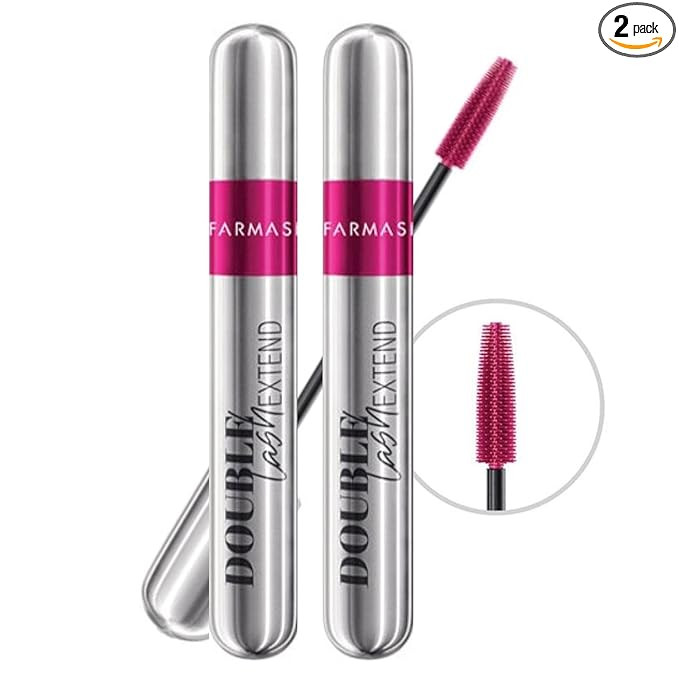 FARMASi Double Lash Extend Mascara, 2-Step Special Brush for Lengthening & Volumizing, False Lash... | Amazon (US)
