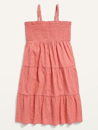 Sleeveless Clip-Dot Tiered Swing Dress for Girls | Old Navy (US)
