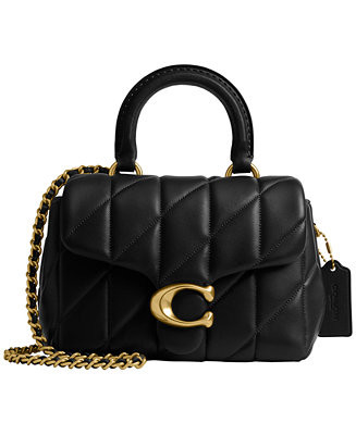 Quilted Tabby Mini Leather Top Handle Bag | Macy's