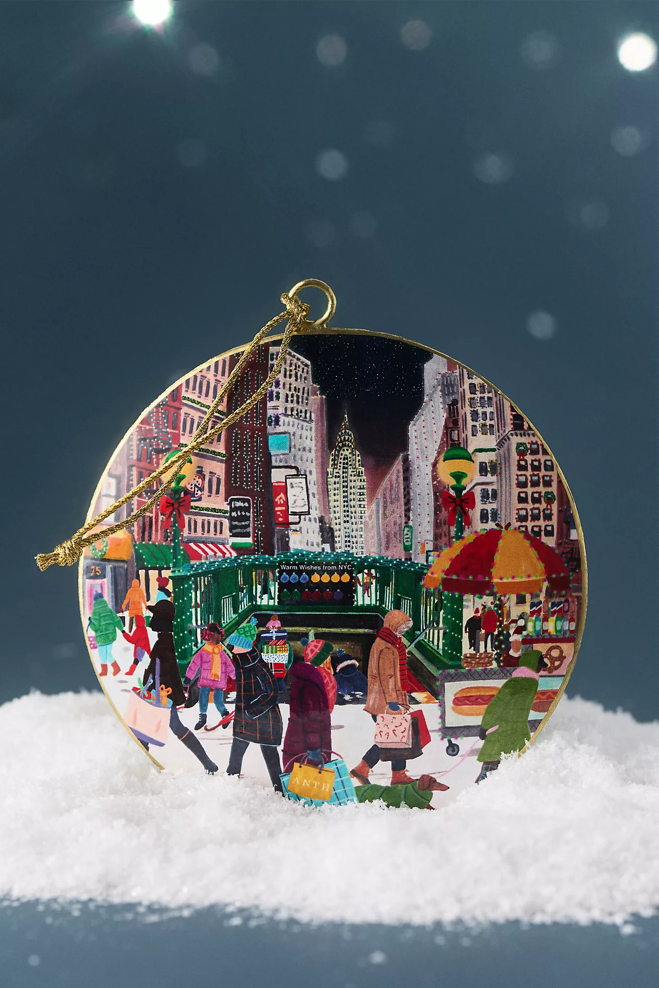 Holiday in the City Metal Ornament | Anthropologie (UK)